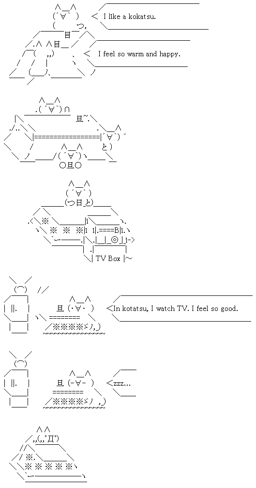 Ascii Art of kotatsu