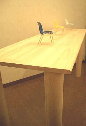 desk by wood-board and 4 wood-legs