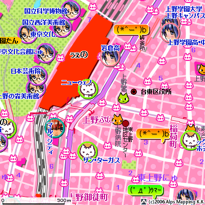 Moe Map the Ueno Station