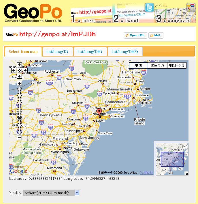 GeoPo - Convert Geolocation to Short URL