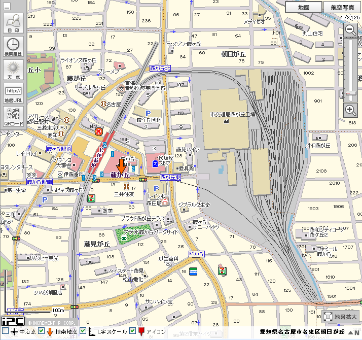 名古屋市交通局藤が丘工場の地図 MapFan Web（マップファン）
