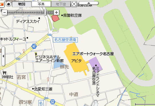 エアポートウォーク名古屋 Yahoo!地図