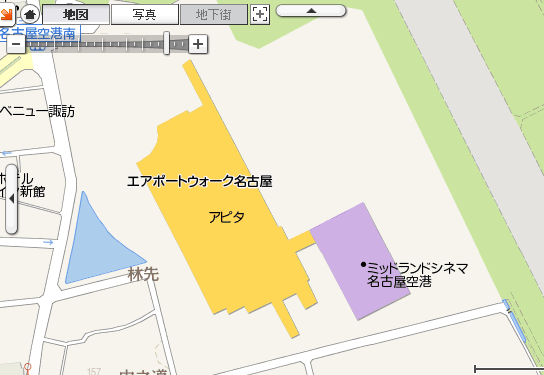 エアポートウォーク名古屋 Yahoo!地図