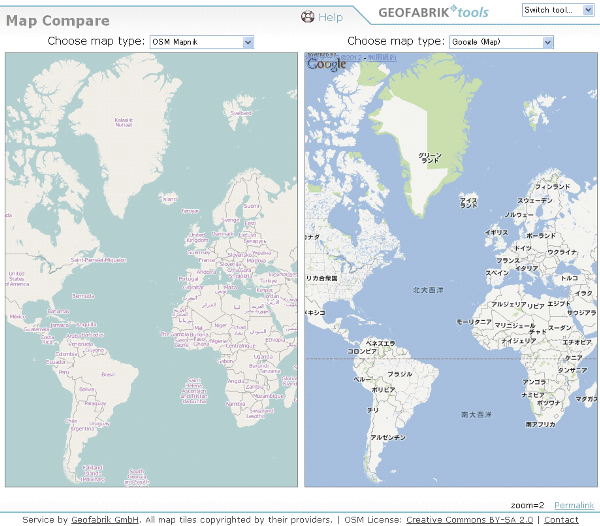 OpenStreetMap クレジット・ライセンス表記の良い例