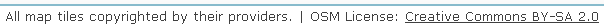OpenStreetMap クレジット・ライセンス表記の良い例