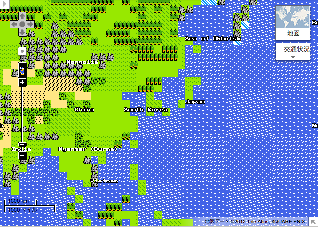 ファミコン版 Google マップ 8 ビット (Google Maps 8-bit for NES)