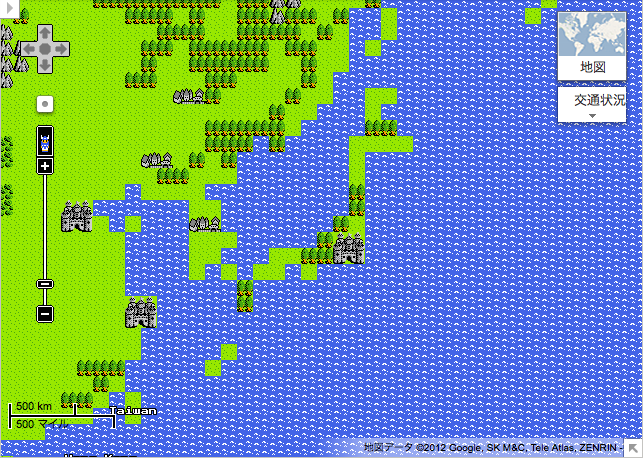 ファミコン版 Google マップ 8 ビット (Google Maps 8-bit for NES)