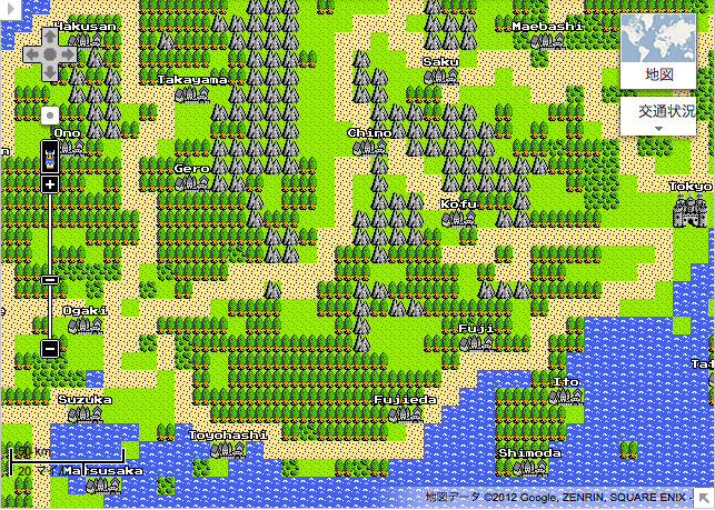 ファミコン版 Google マップ 8 ビット (Google Maps 8-bit for NES)