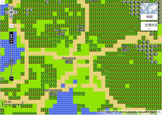 ファミコン版 Google マップ 8 ビット (Google Maps 8-bit for NES)