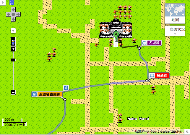 ファミコン版 Google マップ 8 ビット (Google Maps 8-bit for NES)