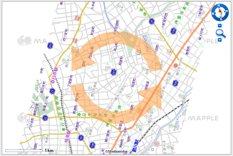 MAPPLEの地図ASP