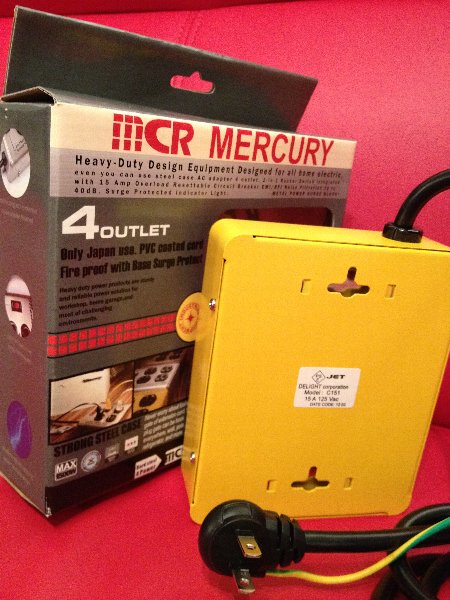 電源タップ MERCURY Model No.C151 4 Outlet Steel Case