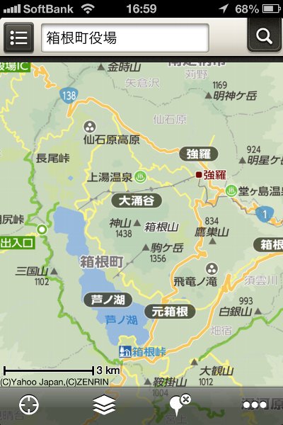 Yahoo! JAPAN Maps: Ashinoko Lake