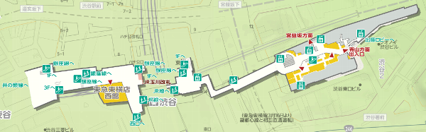 Yahoo!地図 渋谷駅構内マップ