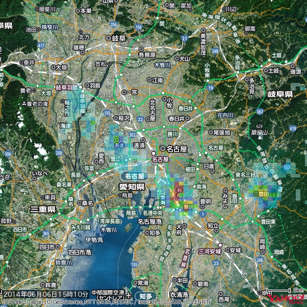Yahoo!スタティックマップAPIで雨雲レーダー付きの画像を作る