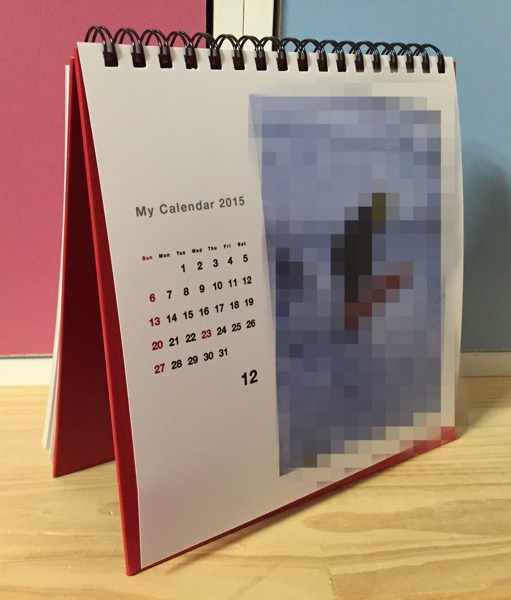 FUJIFILM ネットプリントサービス マイカレンダー2015 オリジナル卓上カレンダー リング製本フォトブックタイプ