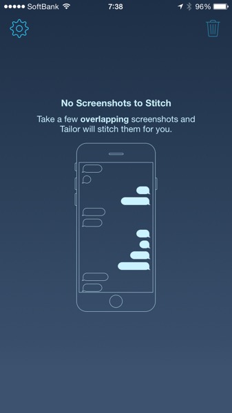 Tailor Automatic Screenshot Stitching: 縦長のスクリーンショットを撮れる iPhone アプリ