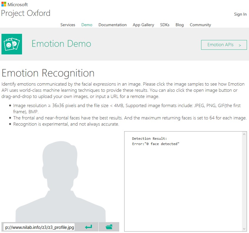 人間以外の写真で Miscrosoft の感情認識を試す