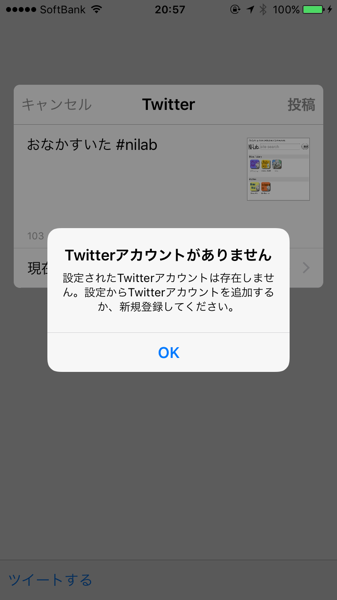 Swift で Twitter 投稿するサンプルコード (Storyboard を使わないお手軽コピペ版)