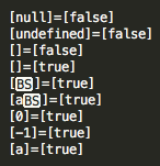 JavaScript の文字列が false になる値をチェックする