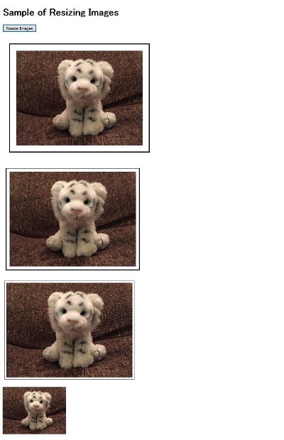 Sample of Resizing Images