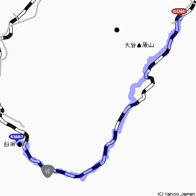 ALPSLAB 略地図 (国道42号線走行GPSトラックデータ : 白浜(和歌山) ～ 奥伊勢(三重))