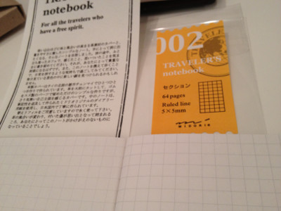 64 pages, Ruled line 5×5mm - トラベラーズノート リフィル　セクション 002 (5mm方眼)/TRAVELER'S Notebook