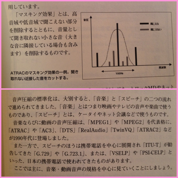 音声圧縮は音楽とスピーチの2つの流れ。マスキング効果で圧縮。MPEG1 Audio Layer3 (MP3), MD, ATRAC, WMA, AAC, FRAC. - MPEG4入門 「圧縮の基本」から「MPEGの基本」「MPEG4の… 音声圧縮は音楽とスピーチの2つの流れ。マスキング効果で圧縮。MPEG1 Audio Layer3 (MP3), MD, ATRAC, WMA, AAC, FRAC. - MPEG4入門 「圧縮の基本」から「MPEGの基本」「MPEG4の…