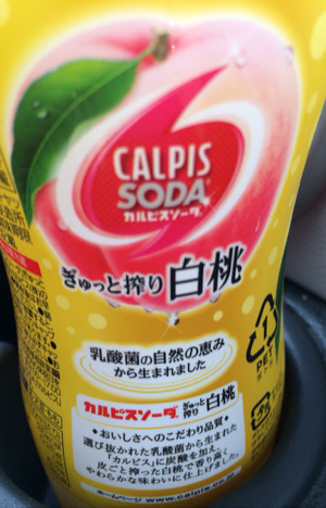 gkgk - カルピス カルピスソーダ ぎゅっと搾り白桃 500mlPET gkgk - カルピス カルピスソーダ ぎゅっと搾り白桃 500mlPET