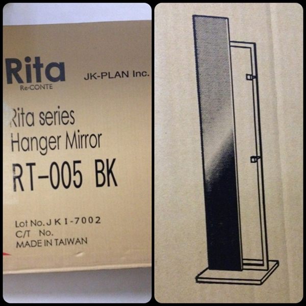 JK-PLAN Inc. Re・CONTE Rita series Hanger Mirror RT-005 BK