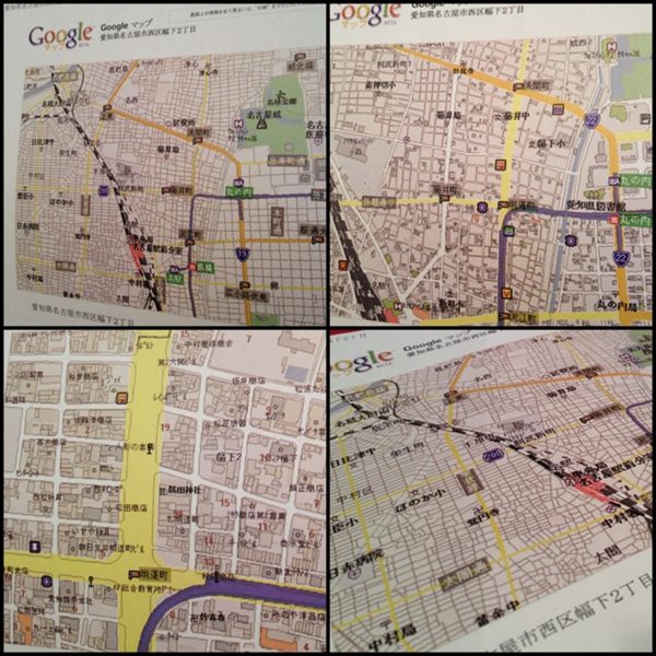 2005年8月に印刷した Google マップ。地図のデザインに時代を感じる。 2005年8月に印刷した Google マップ。地図のデザインに時代を感じる。