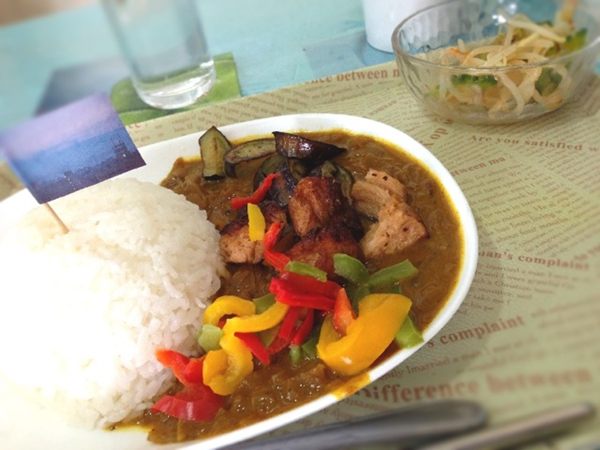 I LOVE SORA Cafe にて、 Sora カレー。 I LOVE SORA Cafe にて、 Sora カレー。