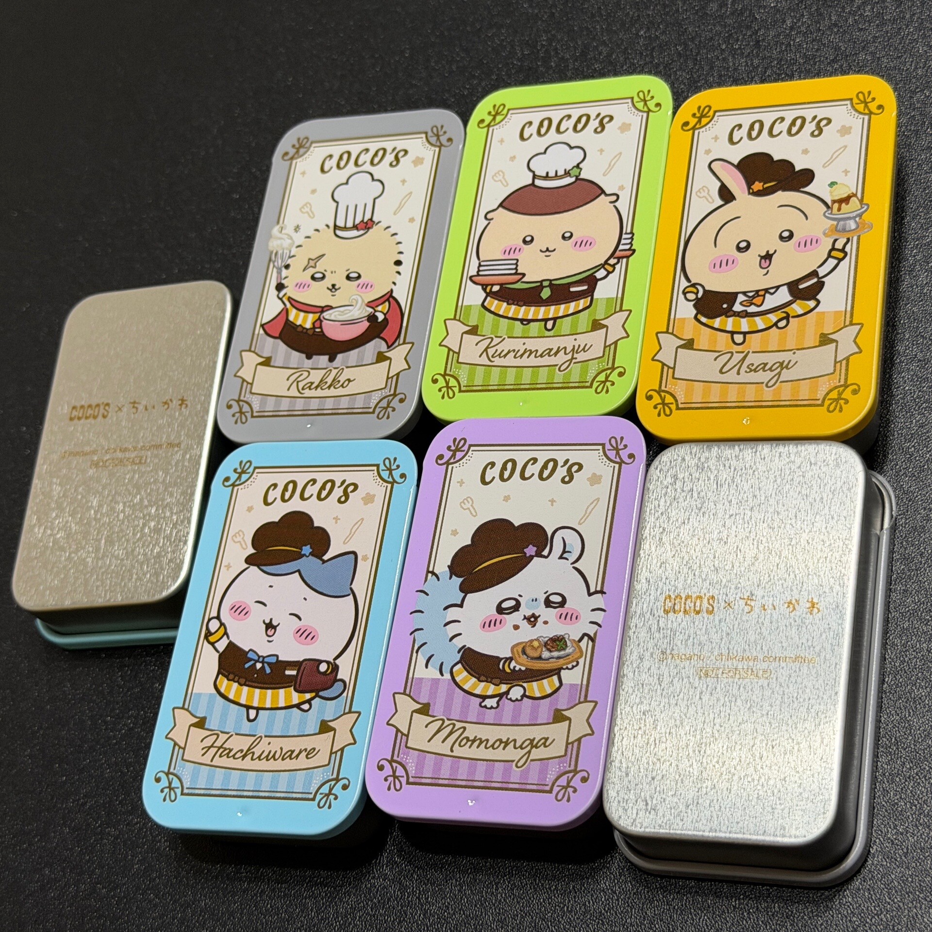 ココス x ちいかわ オリジナルコラボグッズ 第3弾 スライドケース。全6種類のうち1種類(ちいかわ)だけ入手できなかった(；´∀｀)