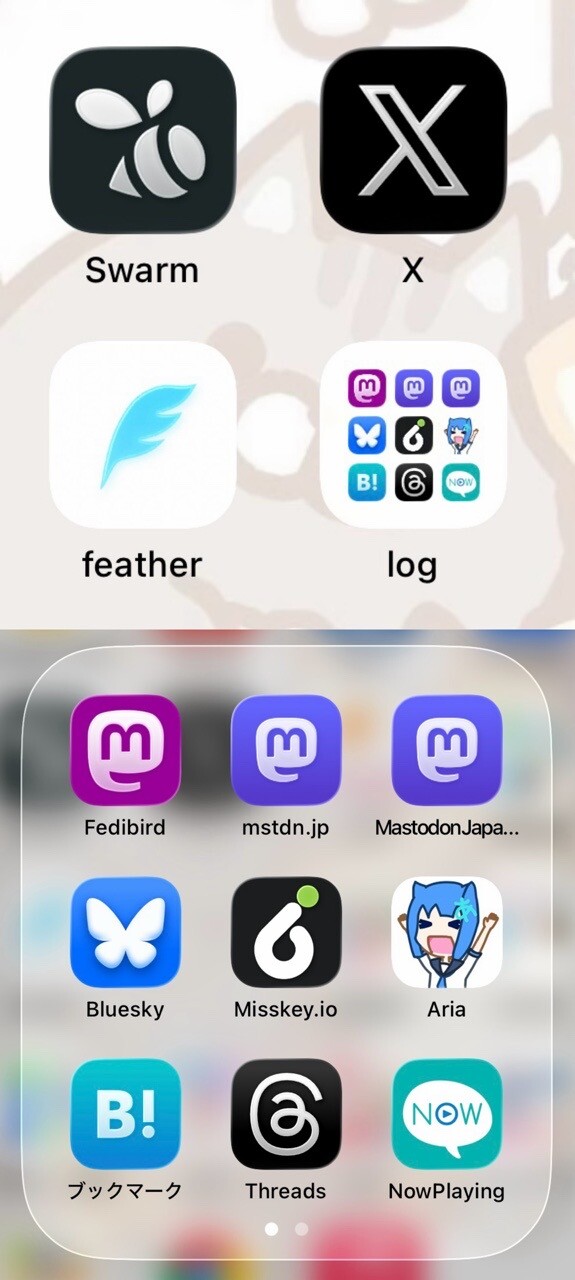 さいきん使っている主なSNS