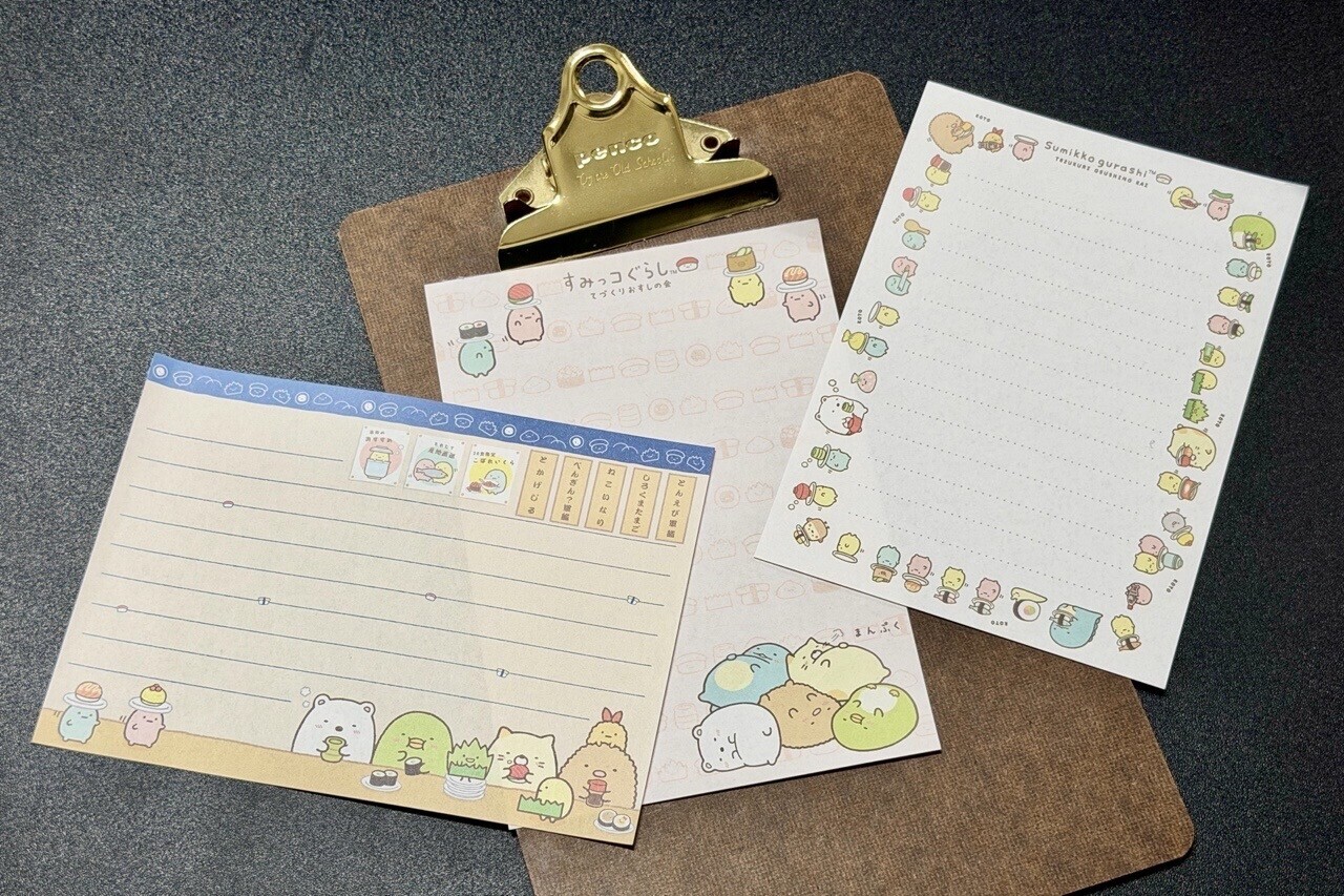 すみっコぐらし てづくりおすしの会 メモパッド。2015年発売の商品らしい。