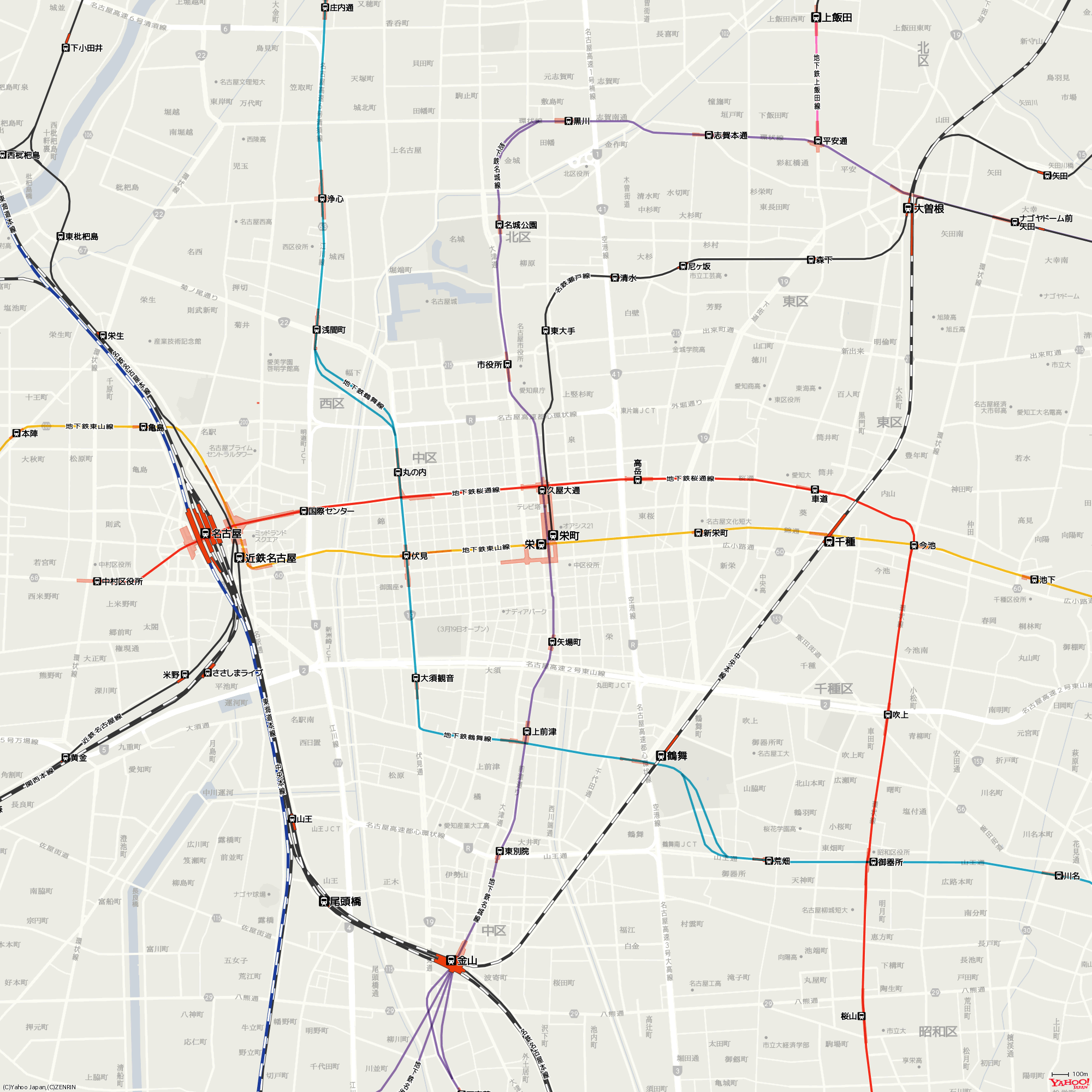 SpryMap | 名古屋 鉄道路線