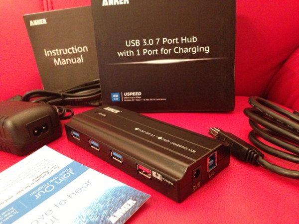 Anker Uspeed USB 3.0 7 Port Hub with Port for Charging