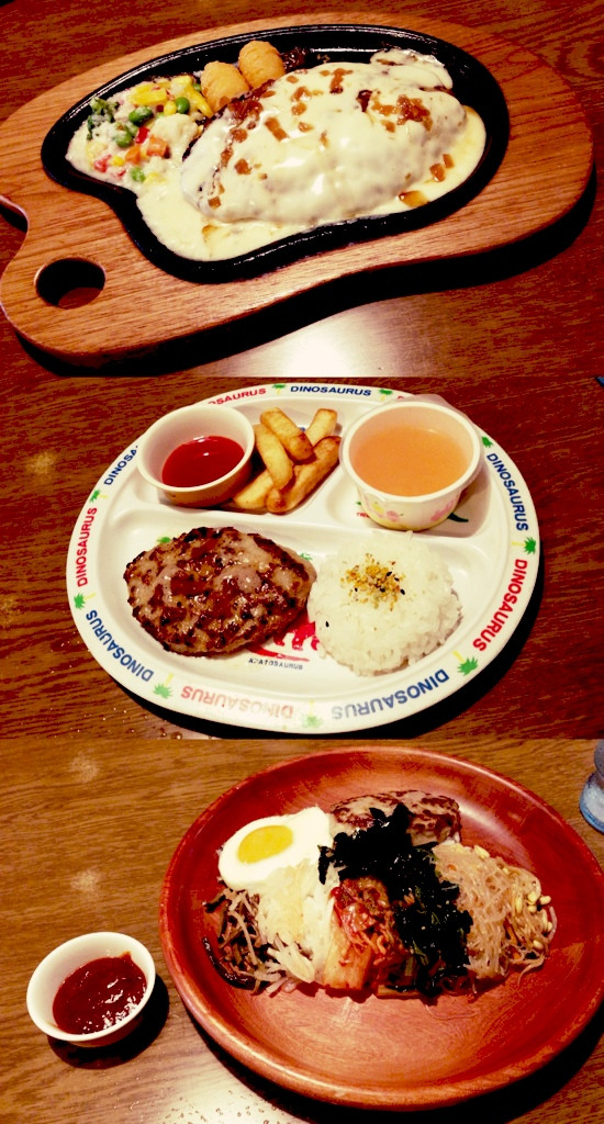 フォンデュ風チーズバーグステーキ、もぐもぐランチ、ビビンバーグディッシュ at びっくりドンキー フォンデュ風チーズバーグステーキ、もぐもぐランチ、ビビンバーグディッシュ at びっくりドンキー