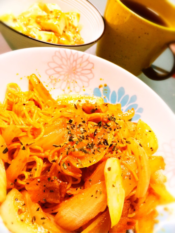スパゲッティ アラビアータ & 麻婆豆腐な夕飯 ( ゚∀゚) スパゲッティ アラビアータ & 麻婆豆腐な夕飯 ( ゚∀゚)