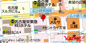 愛知県名古屋市中区栄 付近 : 35168357,136905409 愛知県名古屋市中区栄 付近 : 35168357,136905409