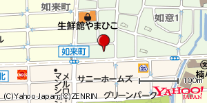 愛知県名古屋市北区如意 付近 : 35232937,136916937