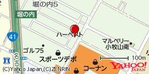 愛知県小牧市堀の内 付近 : 35287642,136908452