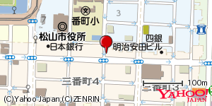 愛媛県松山市三番町 付近 : 33838494,132766950