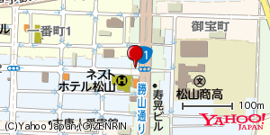 愛媛県松山市勝山町 付近 : 33840033,132775112