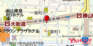 愛媛県松山市一番町 付近 : 33841262,132772618