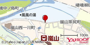 京都府京都市西京区嵐山西一川町 付近 : 35011263,135681676