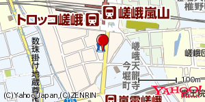 京都府京都市右京区嵯峨天龍寺車道町 付近 : 35017757,135681096