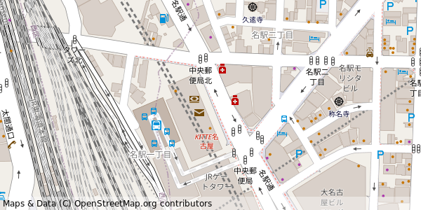 愛知県名古屋市中村区名駅 付近 : 35173220,136882669