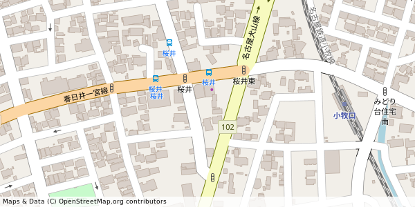 愛知県小牧市大字北外山 付近 : 35281805,136925523