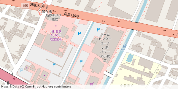 愛知県小牧市大字間々原新田 付近 : 35302084,136920564